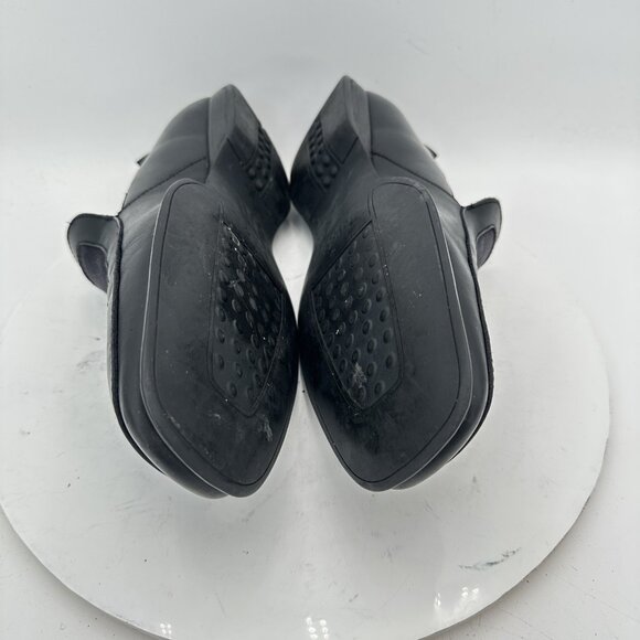 Gucci Men Size UK 8.5D US 9  Black Leather Canvas Slip On Penny Loafer Shoes - Picture 6 of 12